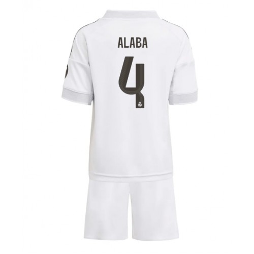 Real Madrid David Alaba #4 Domaci Dres za Dječji 2025-26 Kratak Rukavima (+ kratke hlače)